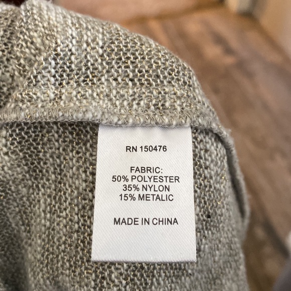 Crosby knit top | taupe with metallic threads - Picture 6 of 6